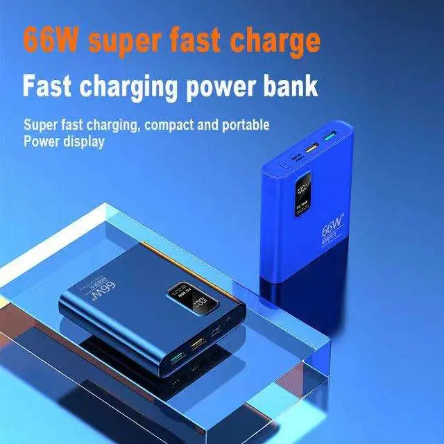 66W Super Fast Charging Power Bank Portable Mini Pd22,5W 10000mAh Ladegerät Digitalanzeige Externer Akku