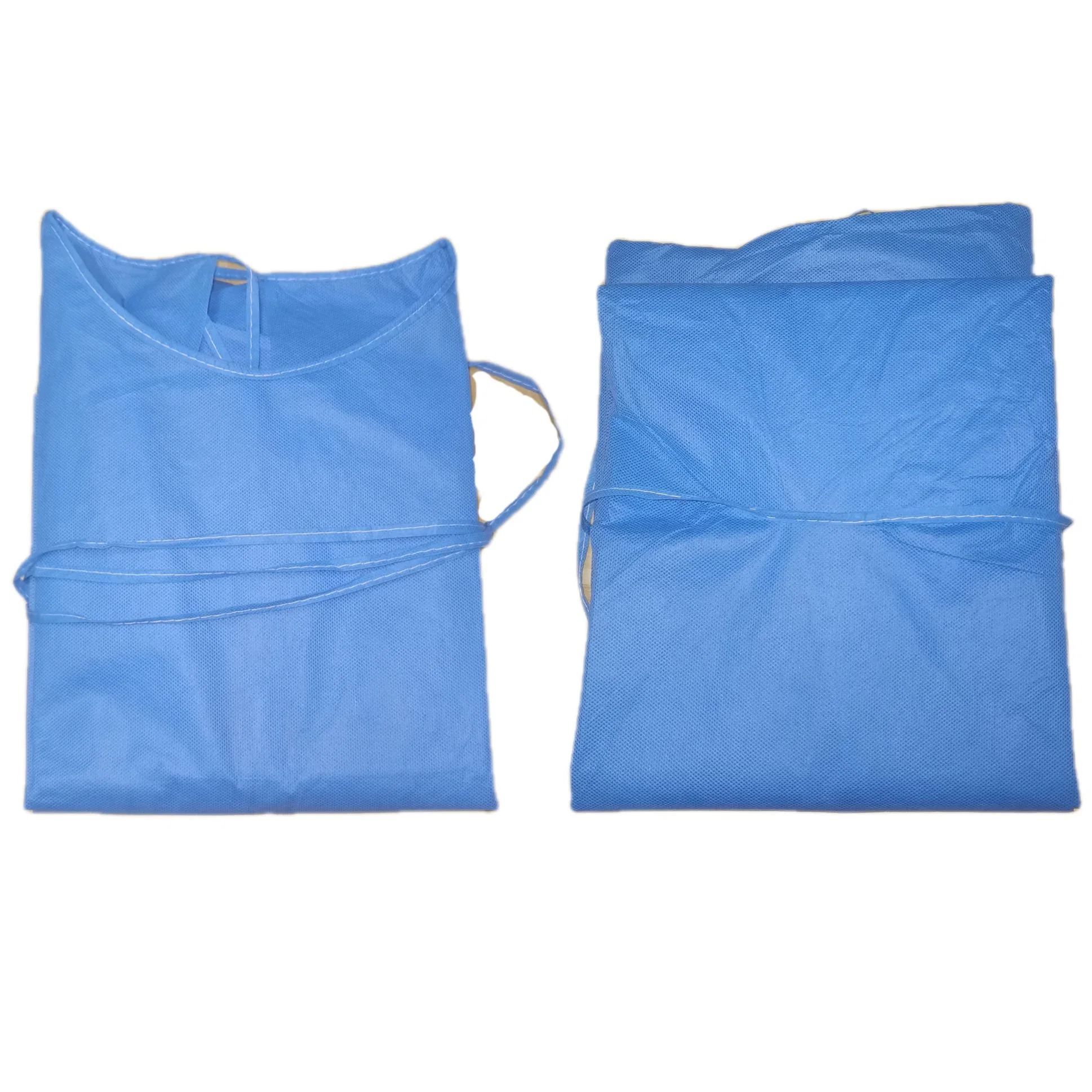 SMS Nonwoven Protective Clothing Breathable Waterproof Wholesale/Supplier Disposable Isolation Gown