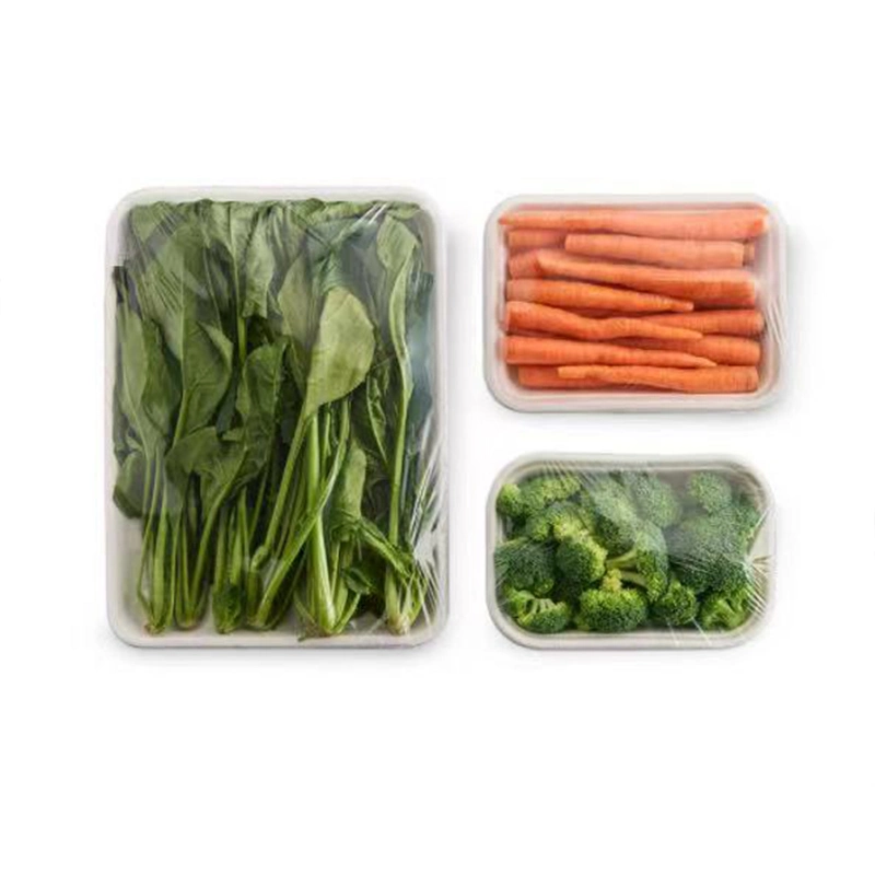 Bolivia Wholesale/Suppliers Bagasse Plant Fiber Green Food Degrade Packaging Supermarket Vegetable and Fruit Bagasse Tray