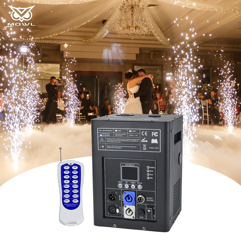 Mowl DMX Control Digital Screen Sparkler Cold Spark Machine for Wedding Stage