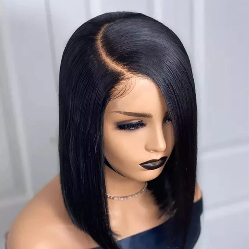 13*4 4*4 Human Hair Closure Lace Front Straight Bob Wig