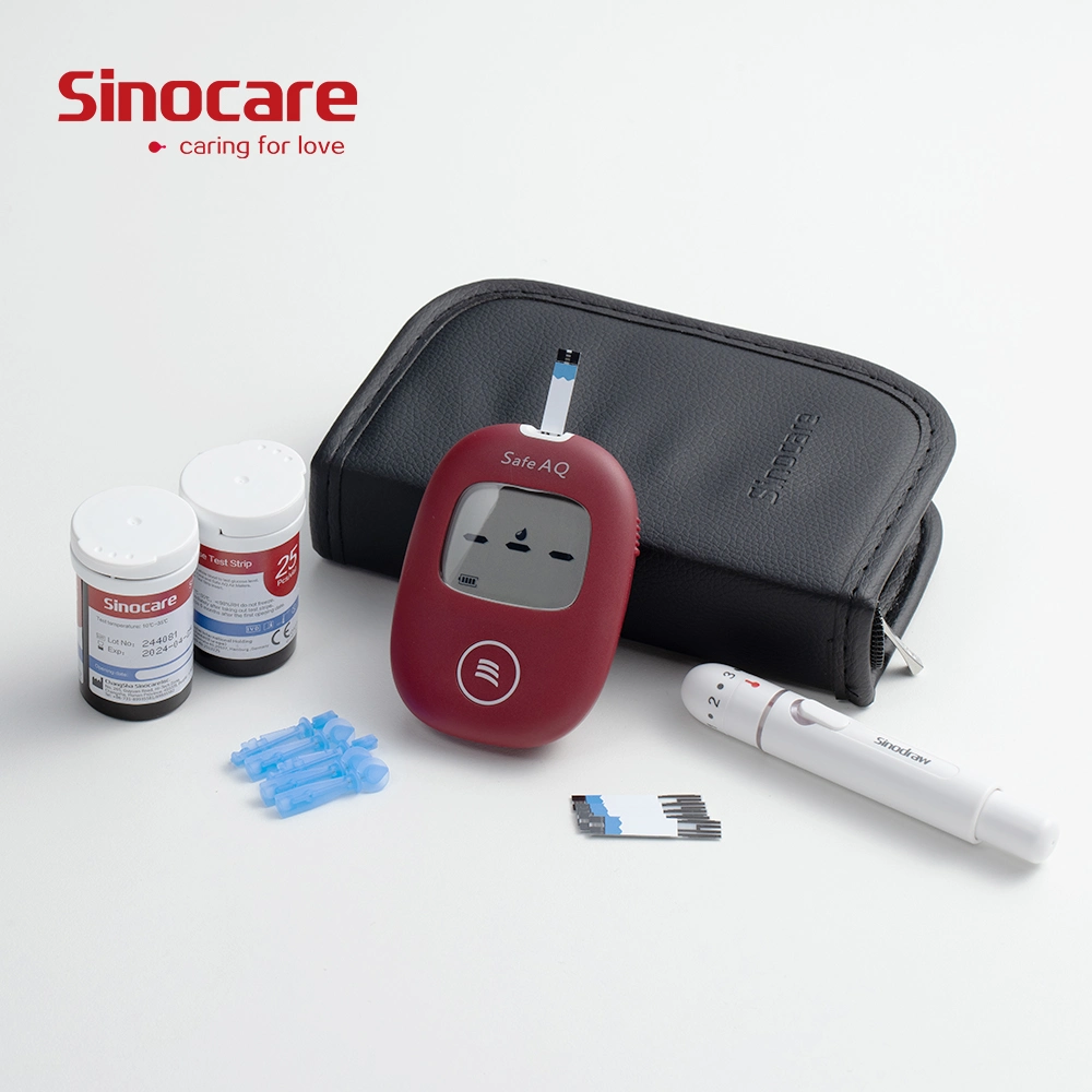 Sinocare Glucose Meter Diabetes Testing Machine Glucometer Blood Glucose Meter and Test Strips Price