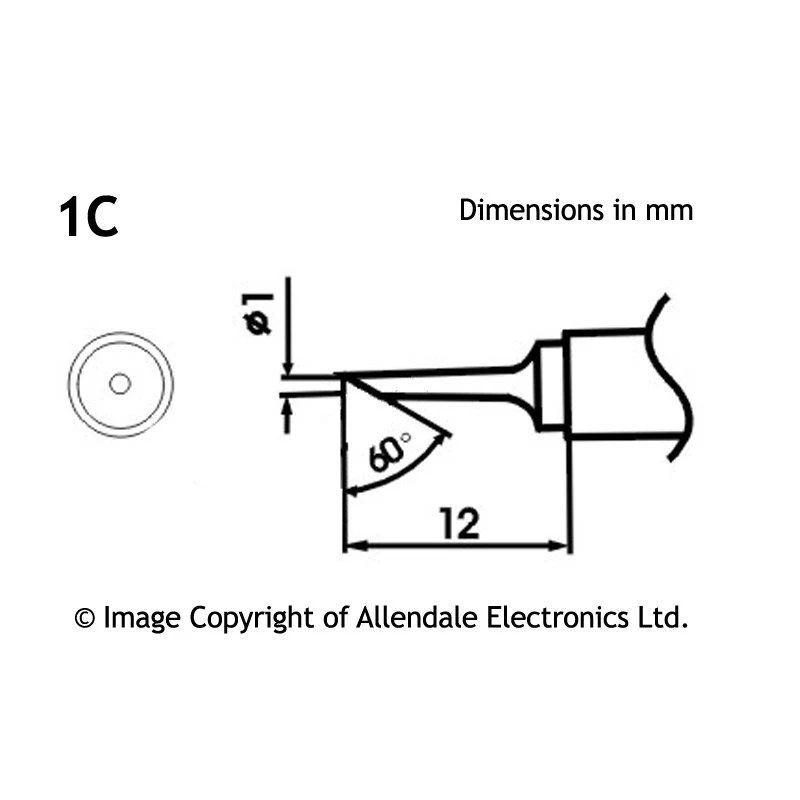 Aoyue Lf-1c Bevel Type Solder Tip with Heating Element