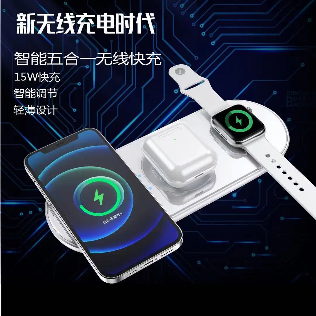 Origina Factory 5in1 Wireless Fast Charger 15W Smart Charger for iPhone&Samsung