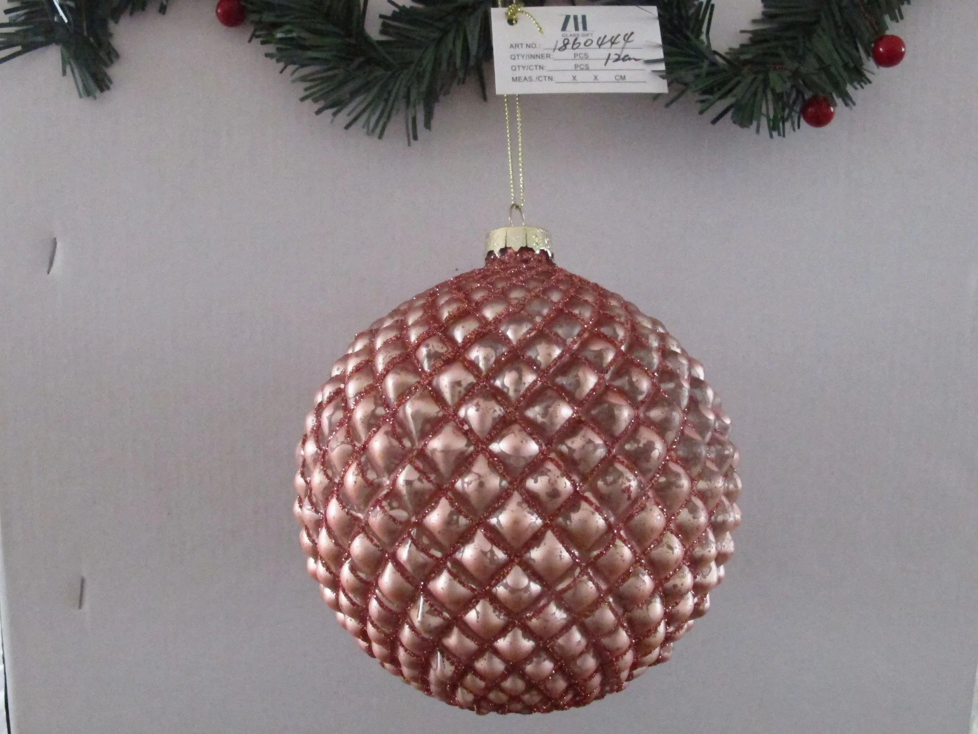 Handmade Glitter Glass Ball Christmas Decoration Ornament