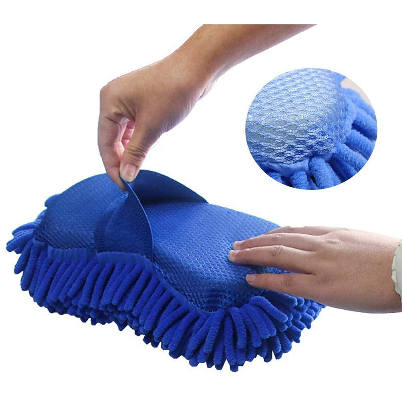 Hot Selling Super Absorbent Towel Chenille Washing Car Glove Car Protection Car Polishing Washing Detailing Coating Sponge