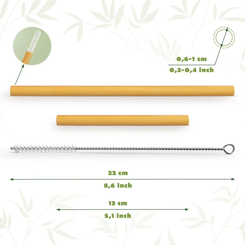 Natural Bamboo Drinking Straws with Customized Logo