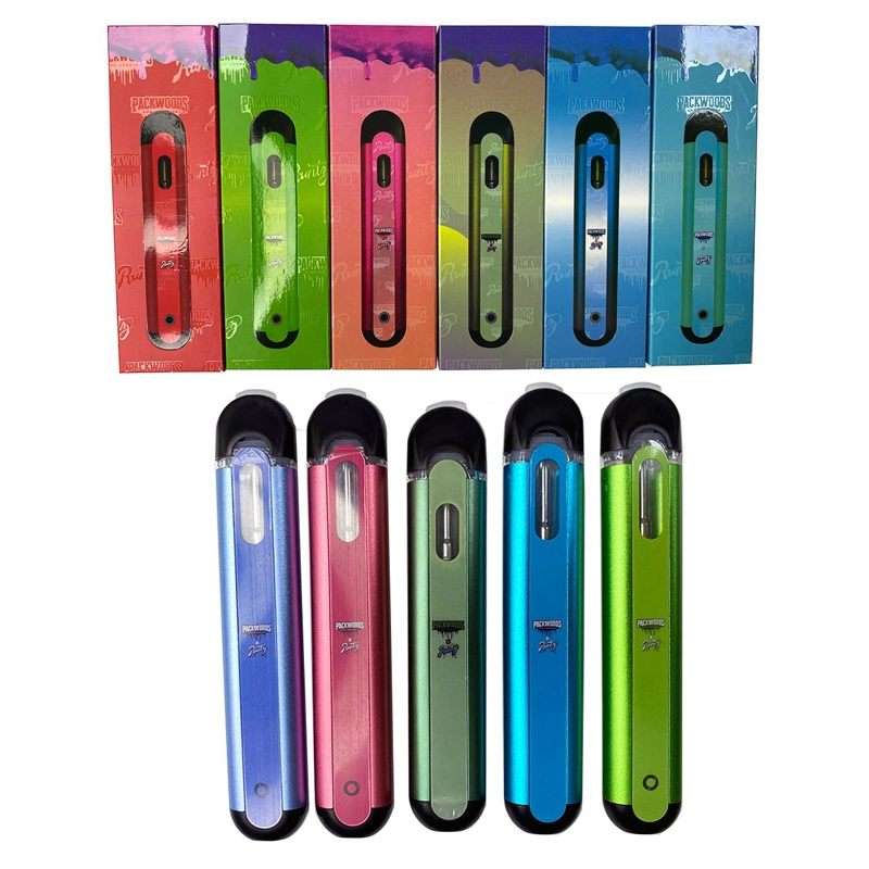 Kit de vapeo desechable Packwoods X Runtz con batería recargable de 350mAh y bolígrafo de vapeo vacío de 2 ml