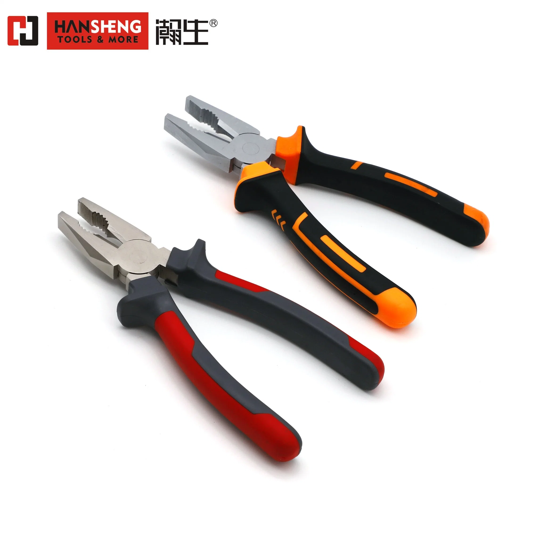 Professional Plier, Combination Pliers, 6", 7", 8", High Quality, Hand Tool, Hardware Tools, Made of Cr-V, Nickel Plated, PVC Handle, German Type