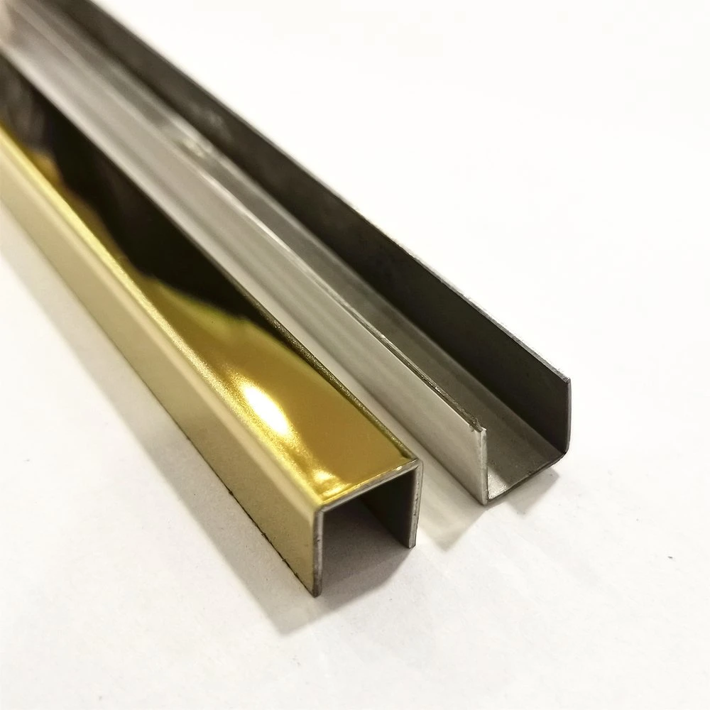 Gold Mirror Stainless Steel Decorative Trim Folded Skirting