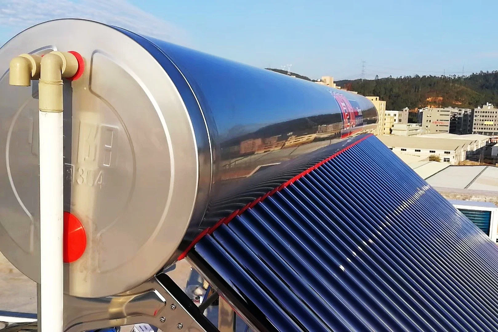 Dach Thermosyphon Solar Water Heater Solar Geysir mit evakuiert Röhrensammler für zu Hause