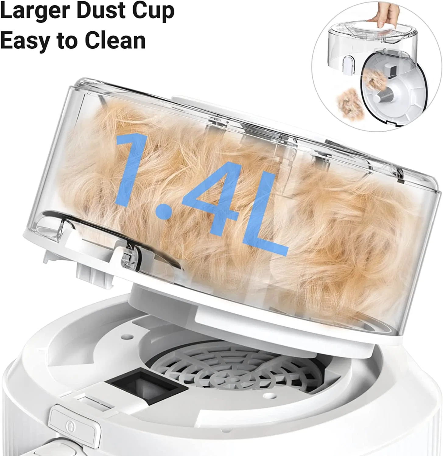 10kpa Electric chien chat Pet Hair Remover &amp;Clipper Aspirateur multifonctionnel avec kits d'outils de toilettage