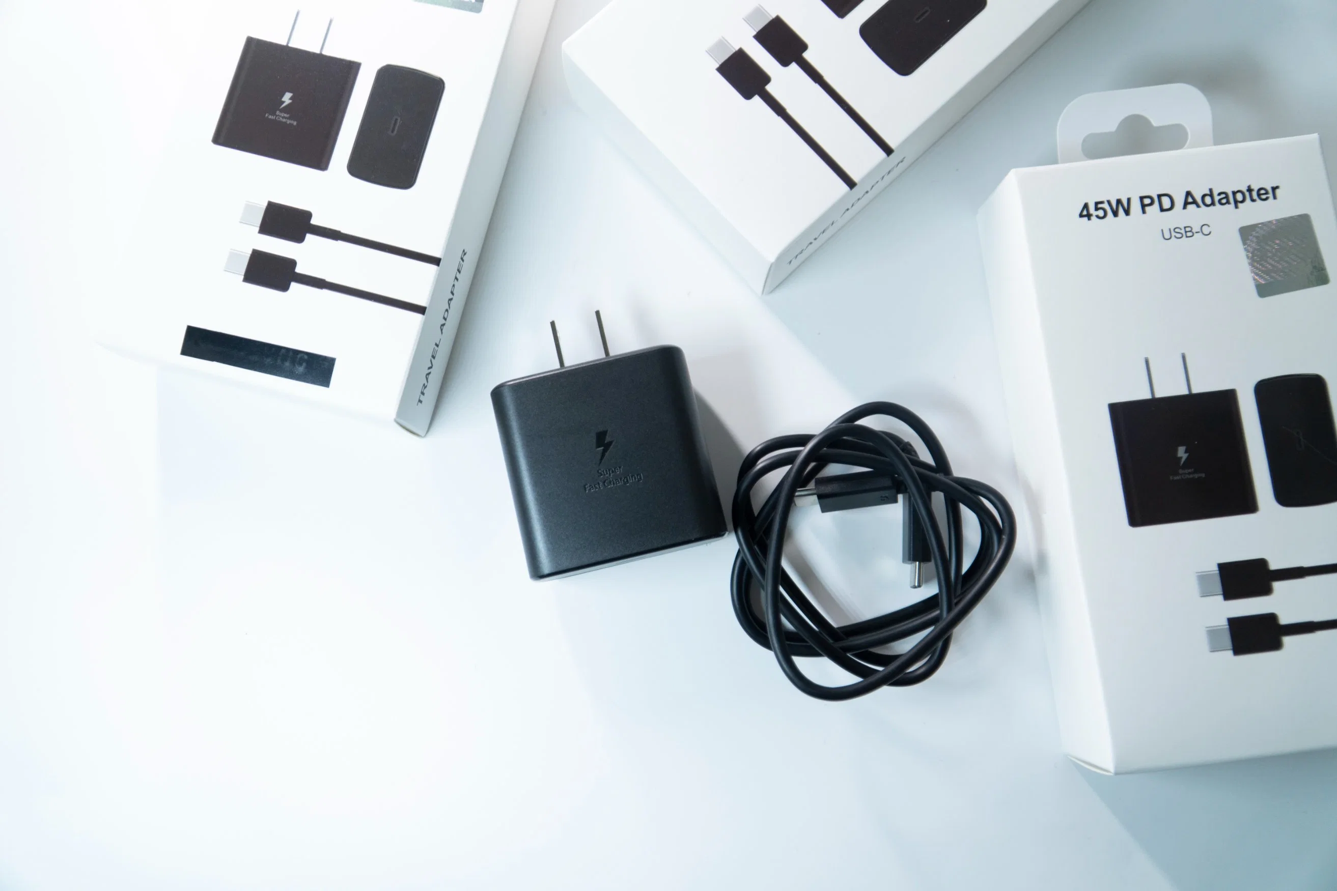 45W Handy-Ladegerät Handy-Ladegerät für Reisen für USB Telefonadapter Typ C