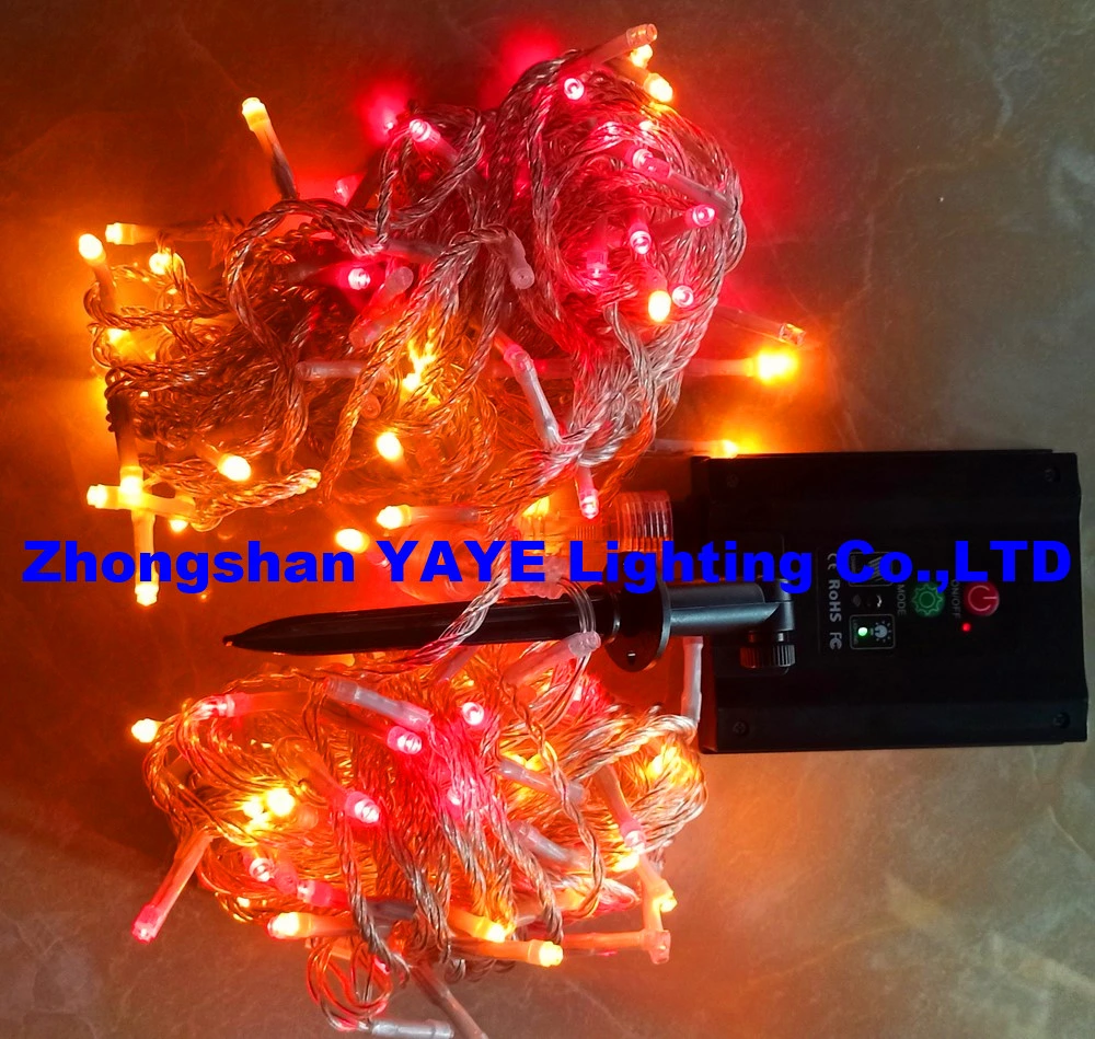 Yaye Prueba caliente Vendo exterior/Interior impermeable IP65 RGBY/RGB/R/y/W/B/G Solar Decorative LED Navidad Fiesta Luz de cuerda para el hogar/ Jardín/Calle/ Patio/Fiesta