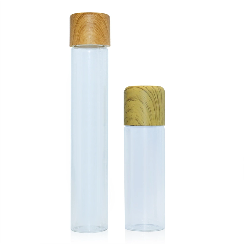 Hot Selling 120mm Black Child Resistant Cap Smoking Vial Glass Preroll Tubes