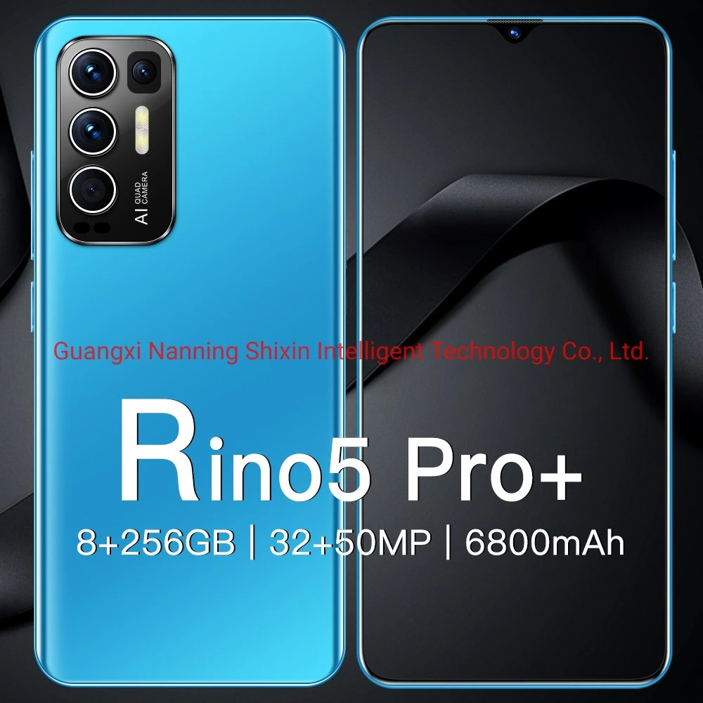 هاتف ذكي بالجملة Rino5PRO+ Smartphone 8/256GB Smart Phone 4G LTE Network هاتف محمول للتعرف على الوجه