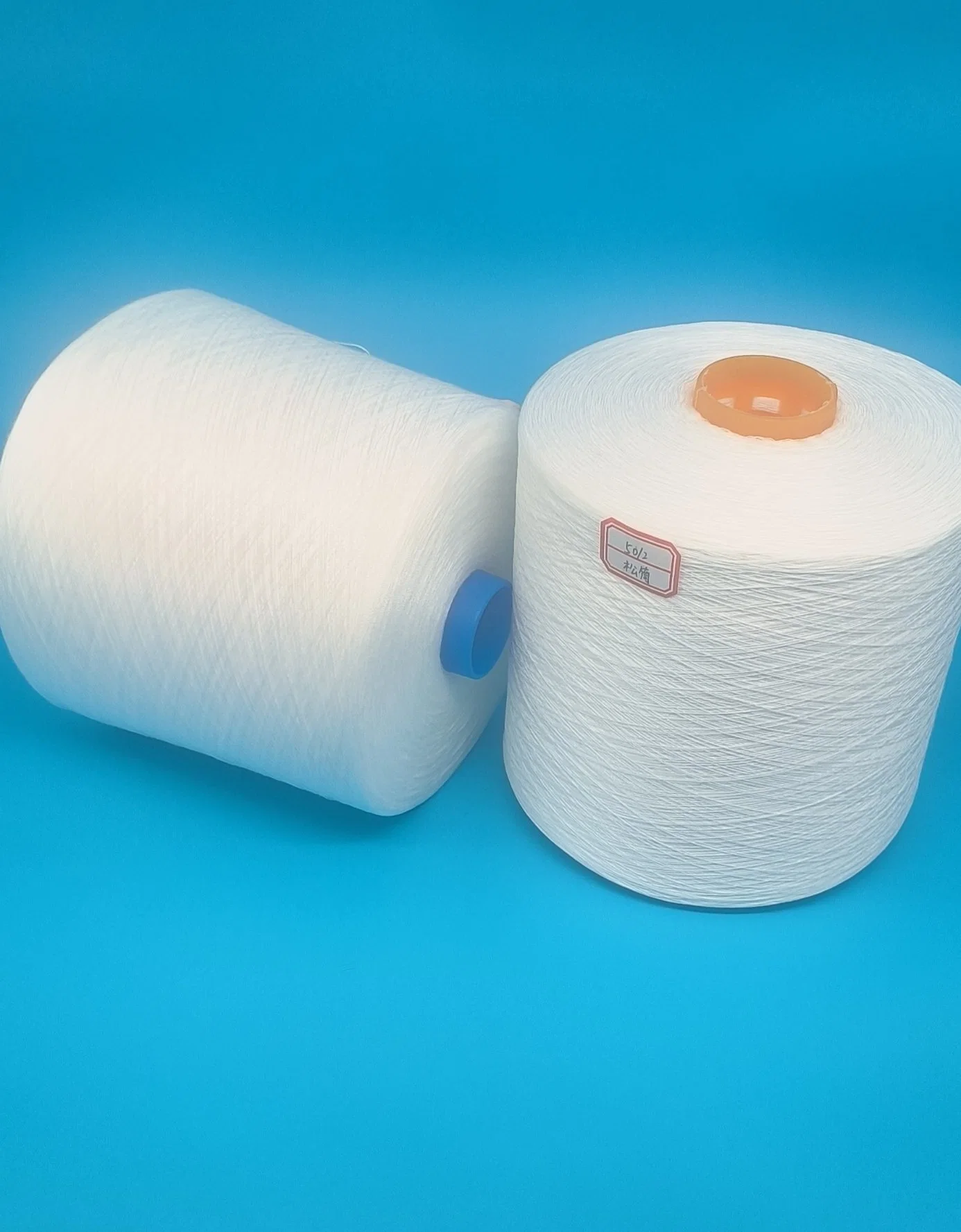 Low Price High quality/High cost performance  Optical White Spun Polyester Yarn on Plastic Cone