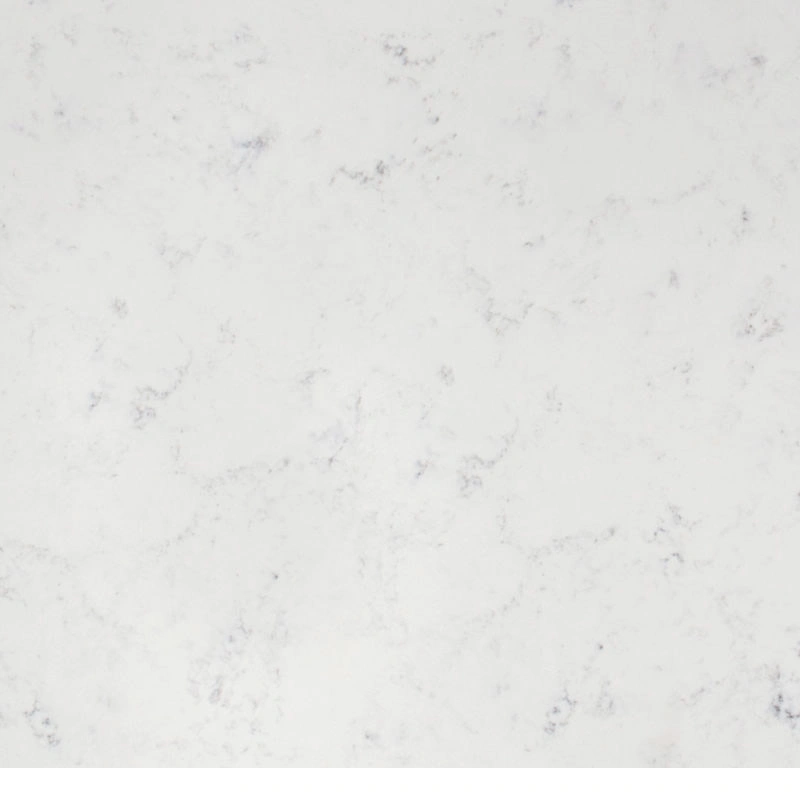 Cocina China de corte a tamaño Cuarzo Artificial Piedra de mármol Carrara Vanity Blanco Encimera con venas grises