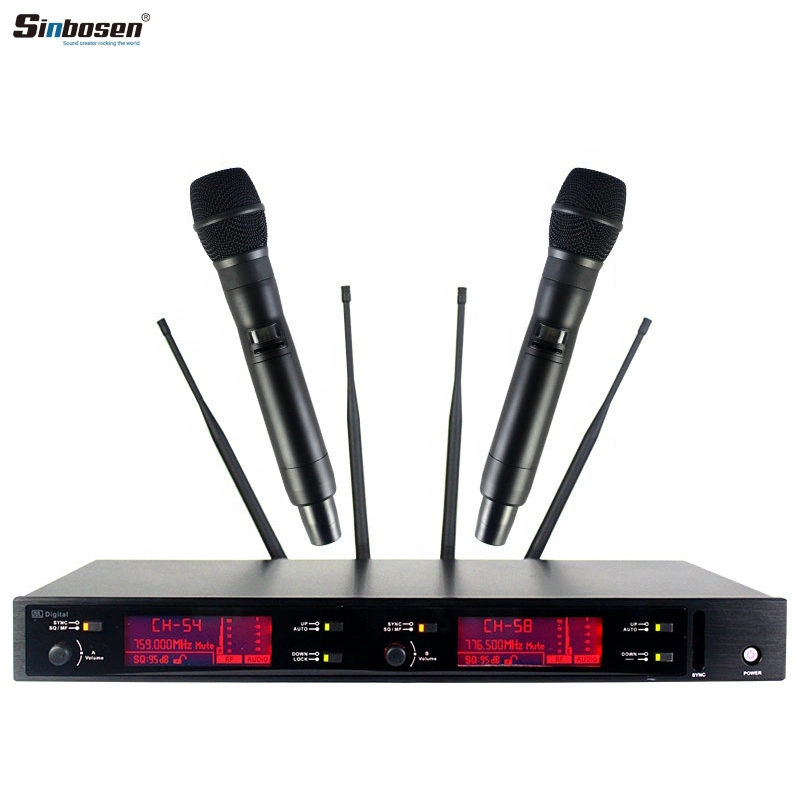 Sinbosen el sistema de sonido Micrófono inalámbrico UHF Axt220d profesionales micrófono digital inalámbrica