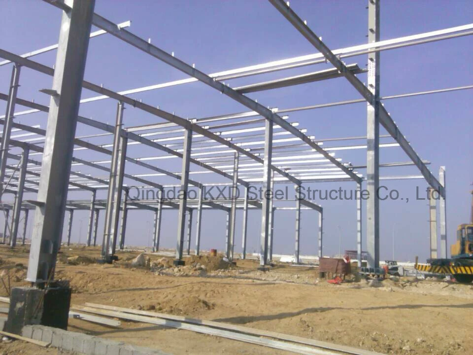 Glvanized Frame Steel Structure Construction Warehouse Building (KXD-SSW2011)