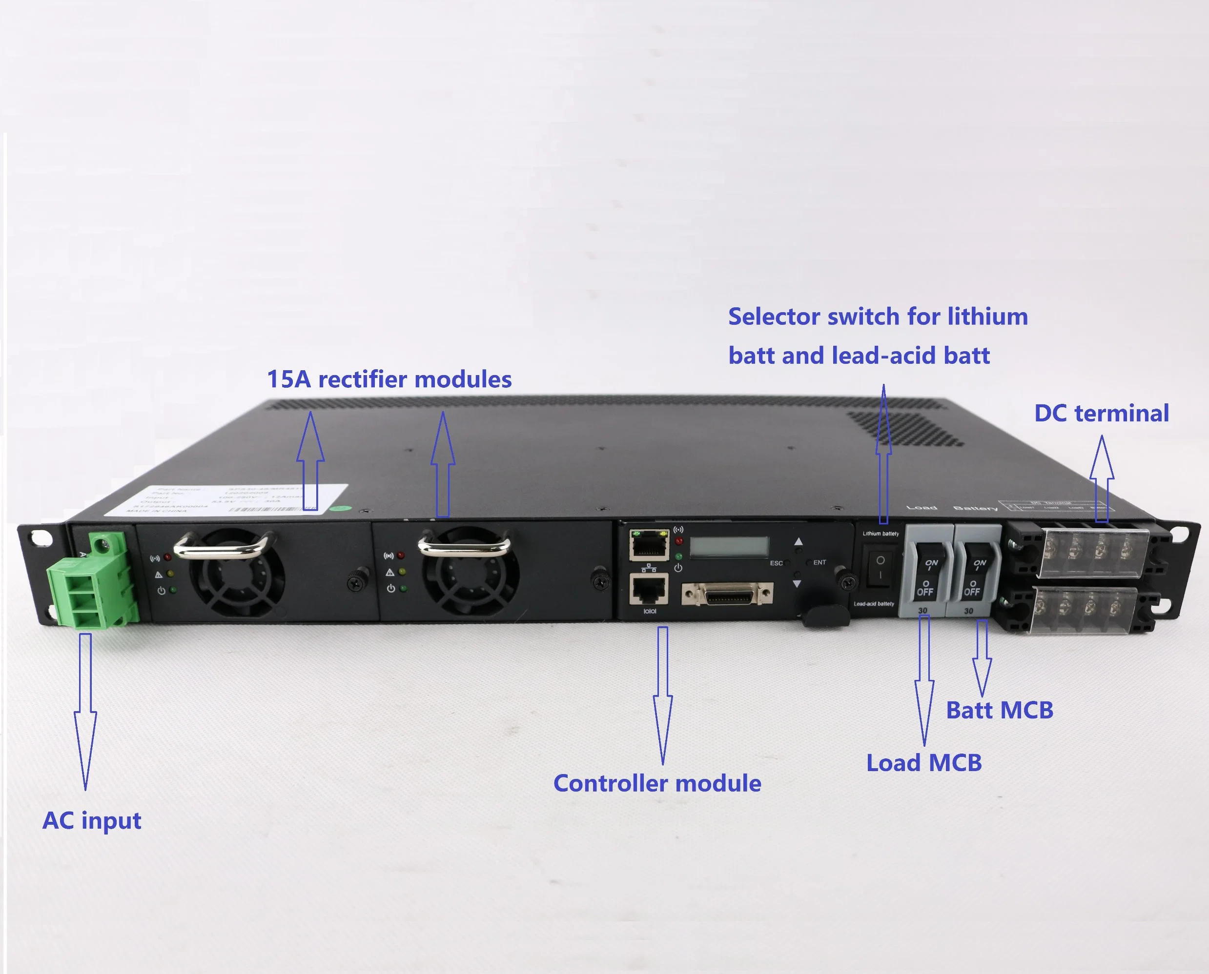 1u 48V 30A Telecom Power Switch DC Power System