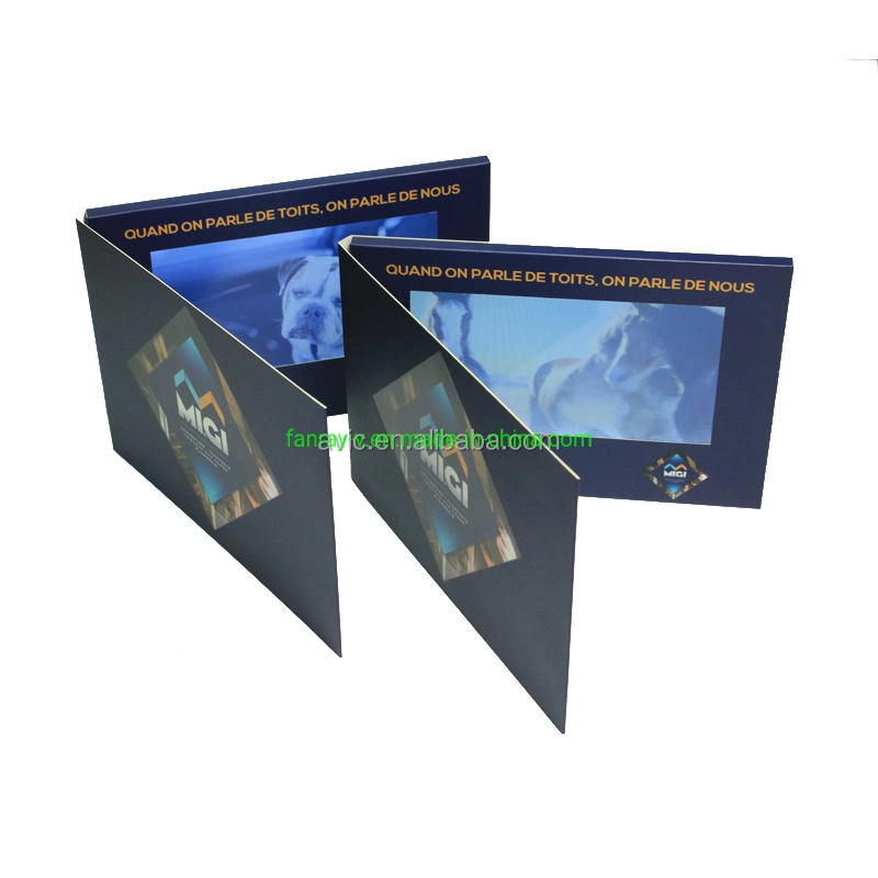 Pretty Custom Design 7inch LCD Video Greeting Card for Education Training