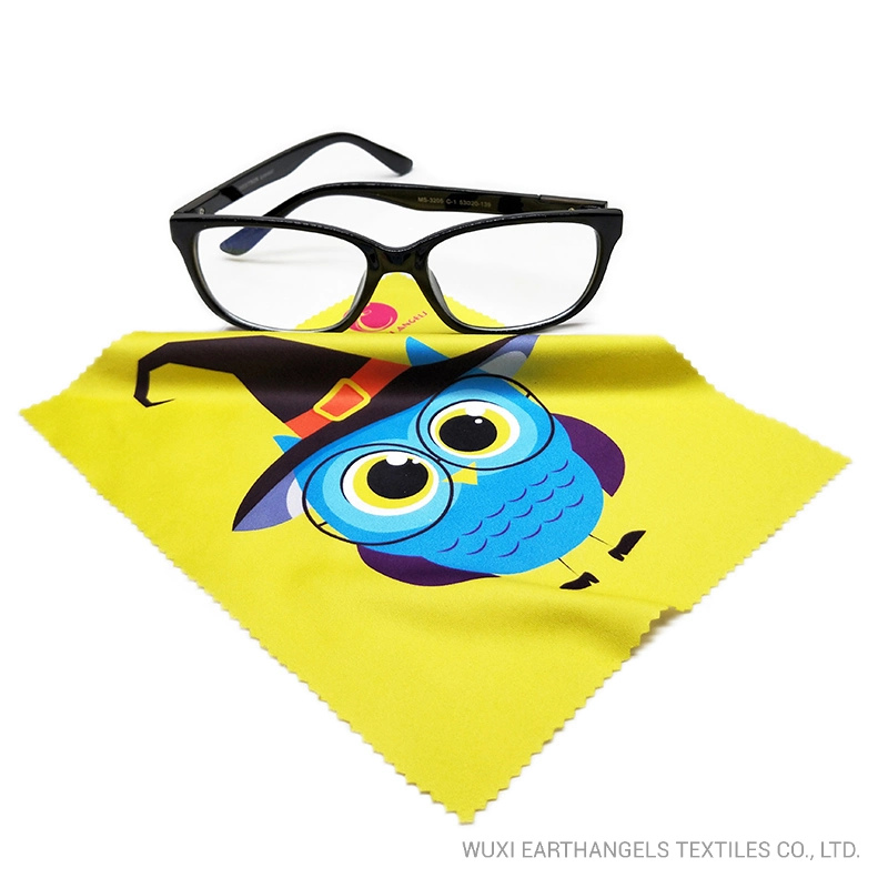 Custom Microfiber Eyeglasses Glasses Cleaning Cloth with Zigzag Edge