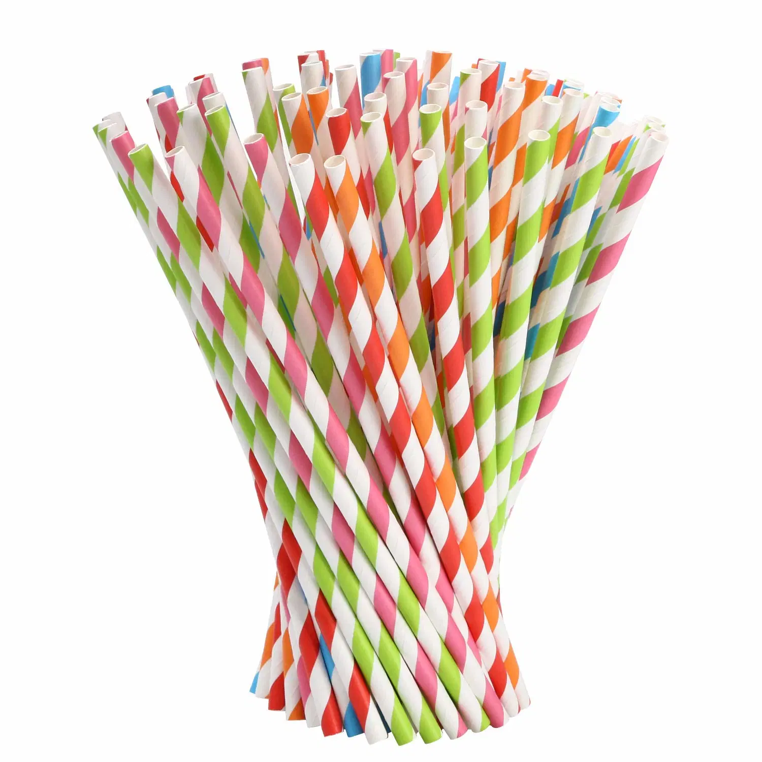 Wholesale/Supplier Color Disposable Straws Degradable Paper Red and Green Mixed Christmas Series