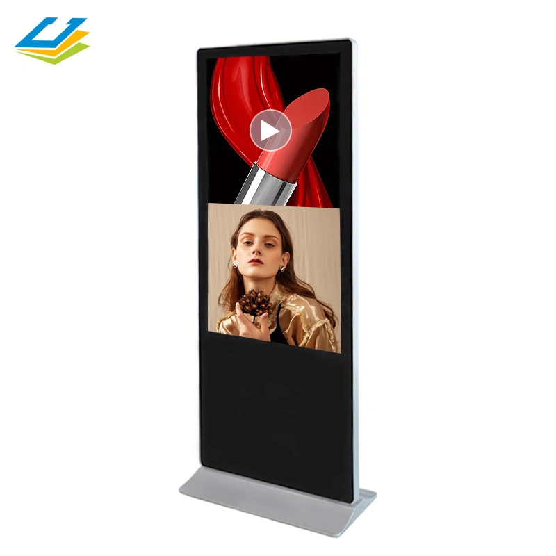 De Suelo de 43 pulgadas LCD Reproductor de vídeo Android Publicidad quiosco Tótem Vertical de la pantalla táctil Pantalla Digital Signage