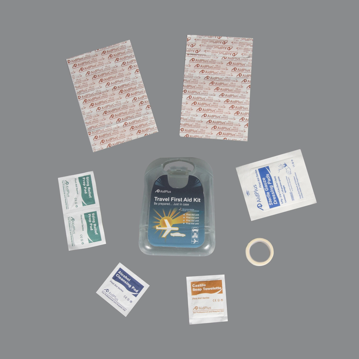 Marcação FDA aprovou ISO Mini plástico sobrevida Médica Primeiros Socorros Kit Caixa de fornecedor de produtos para casa Carro Auto Família Viagem viagens no exterior