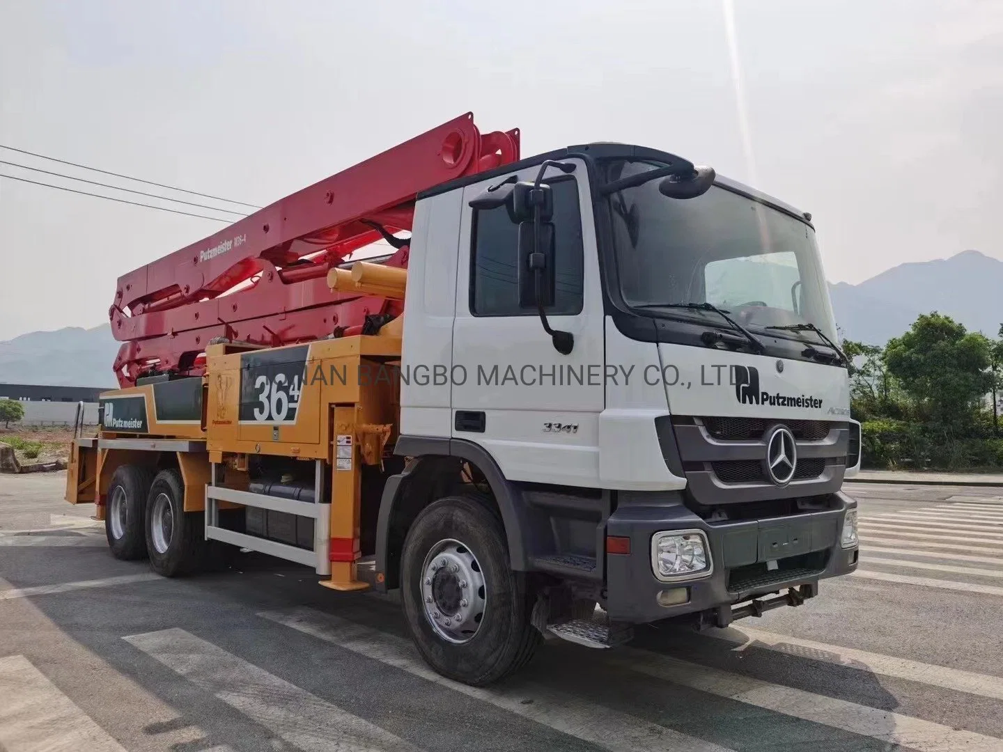 Putzmeister 36m Benz Concrete Equipment Concrete Placing Boom Beton Pump Machine Used Truck Mounted Concrete Pump Truck