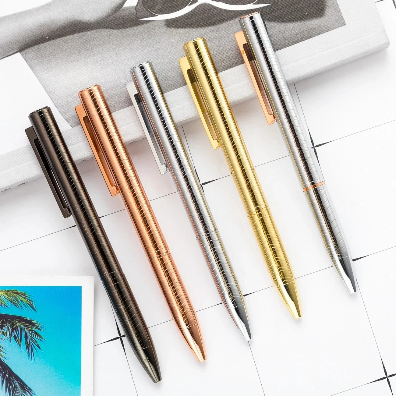 2020 New Metal Pen Rotating Ballpoint Pen Office Stationery