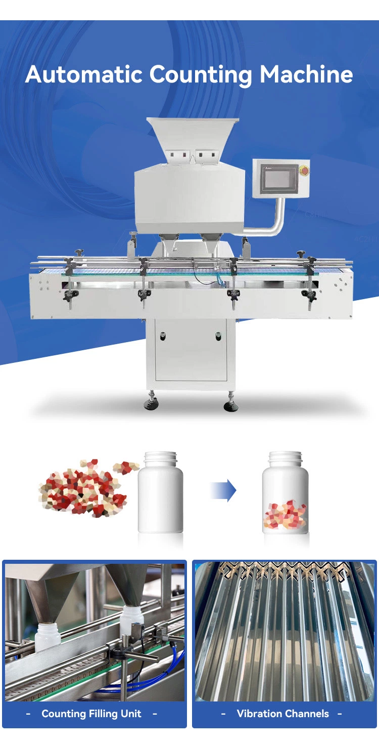 Fully Automatic Tablet Pill Jelly Capsule Packing Counting Machine Tablet Counter Capsule Bottle Filling Counting Line