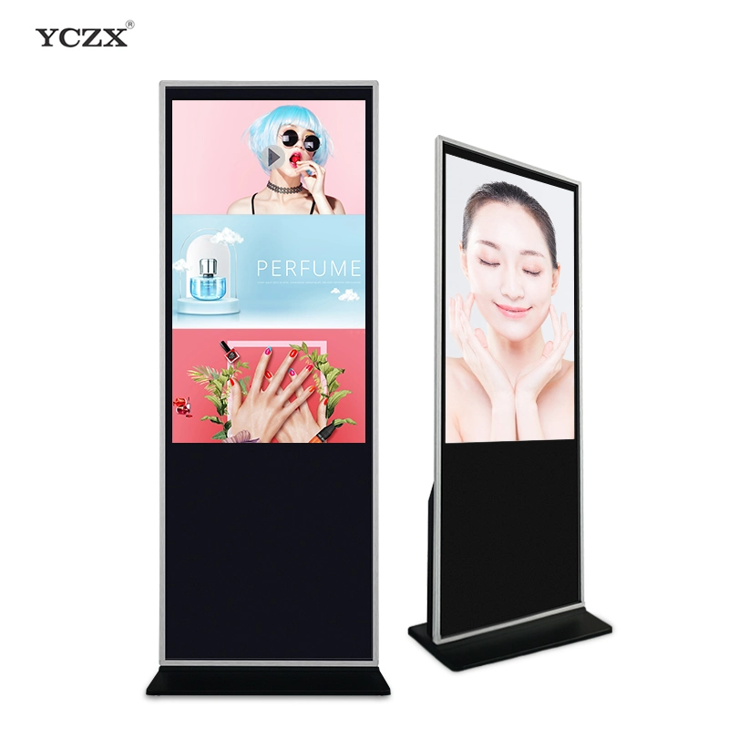 43 Inch Advertising Floor Stand IR Touch LCD Display Media Player