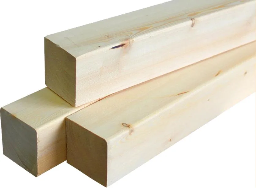 Factory Direct Sales of Construction Wood Square Solid Wood Log Processing Site with Square Wood Pine Square Wood