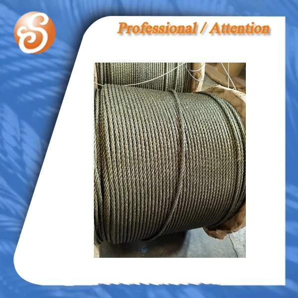 Ungalvanized Steel Wire Rope Crane Cable 6X37+Iwr and Other Size