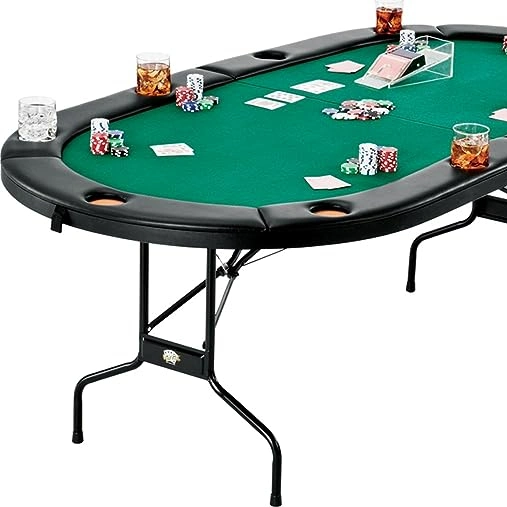 Simple Texas Hold'em Poker Tables Custom 10 Seats Poker Table with Metal Legs