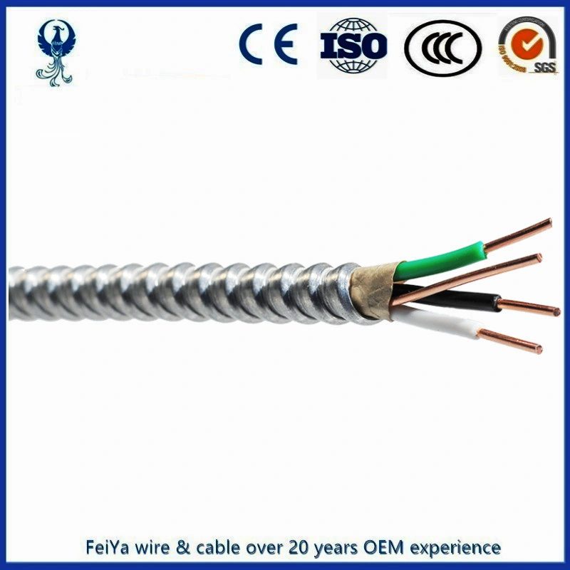 AC90 14/2AWG 12/2AWG Bx Cable Mc Cable 600V Al Aluminum Interlocked Armour Cable with C-S-a Certificate for Canada