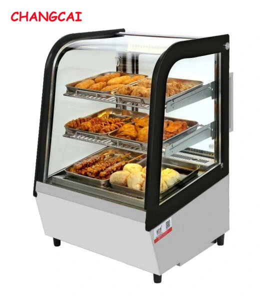 FTC-90 Cocina Eléctrica Mini Caja de pastelería refrigerada pequeña mostrador de exposición Armario Cooler Hotel conveniente Tienda Puerta de vidrio refrigerador nevera Congelar Pantalla