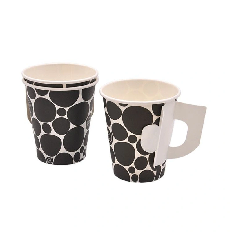 Cheap Free Samples with Handle Hot Sale 9oz Paper Cup, Coffee Cup, Hot Tea Cup