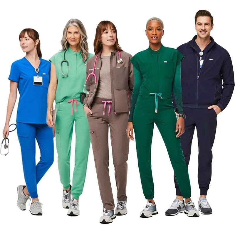 Medizinische Teal Scrubs Hosen Sets Jogger Krankenhaus Krankenpflege-Sets Uniform Mit Logo