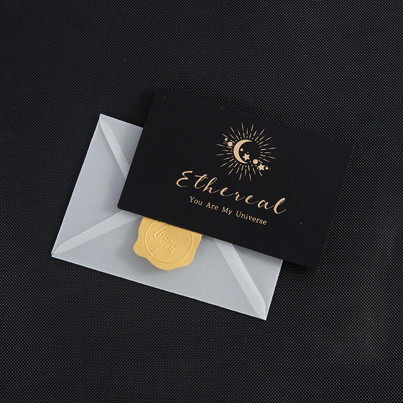 Valentine&prime; S Day Warm Carton Packaging China Invitation Card Black Jl-6025