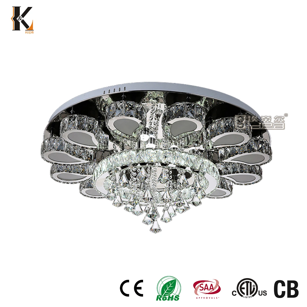 بلندل كريستال ضوء الصين بالجملة مصمم نورديك المعدن السقف أضواء إضاءة معلقة LED مطبخ جزيرة/بار/غرفة طعام مصباح سقف كريستال