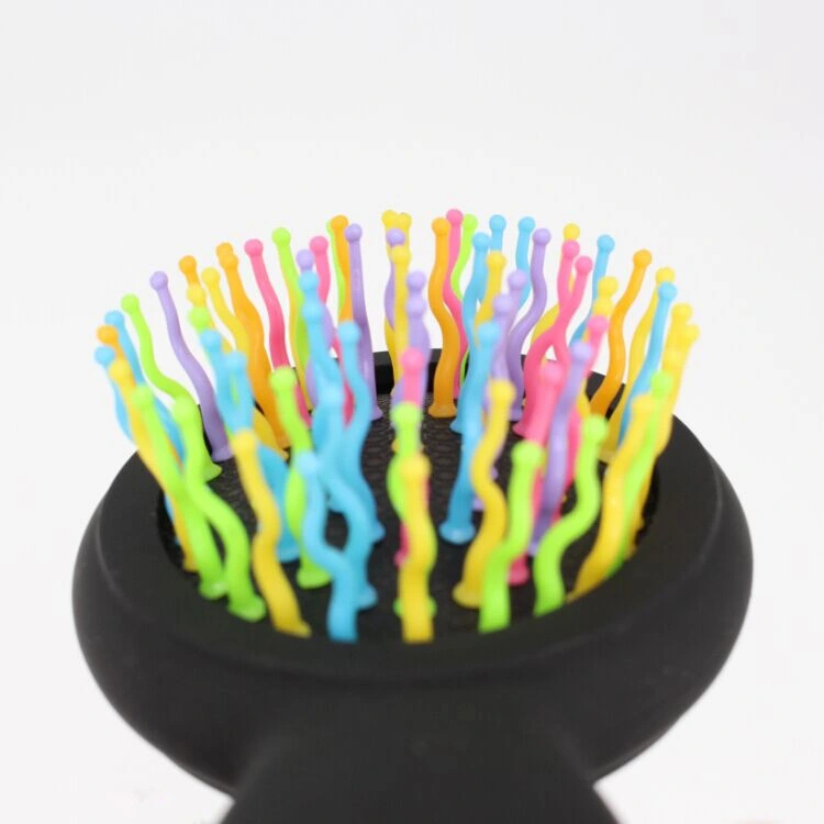 Hot Sale Customized Rainbow Eco-Friendly Wheat Straw Travel Carry Hair Comb