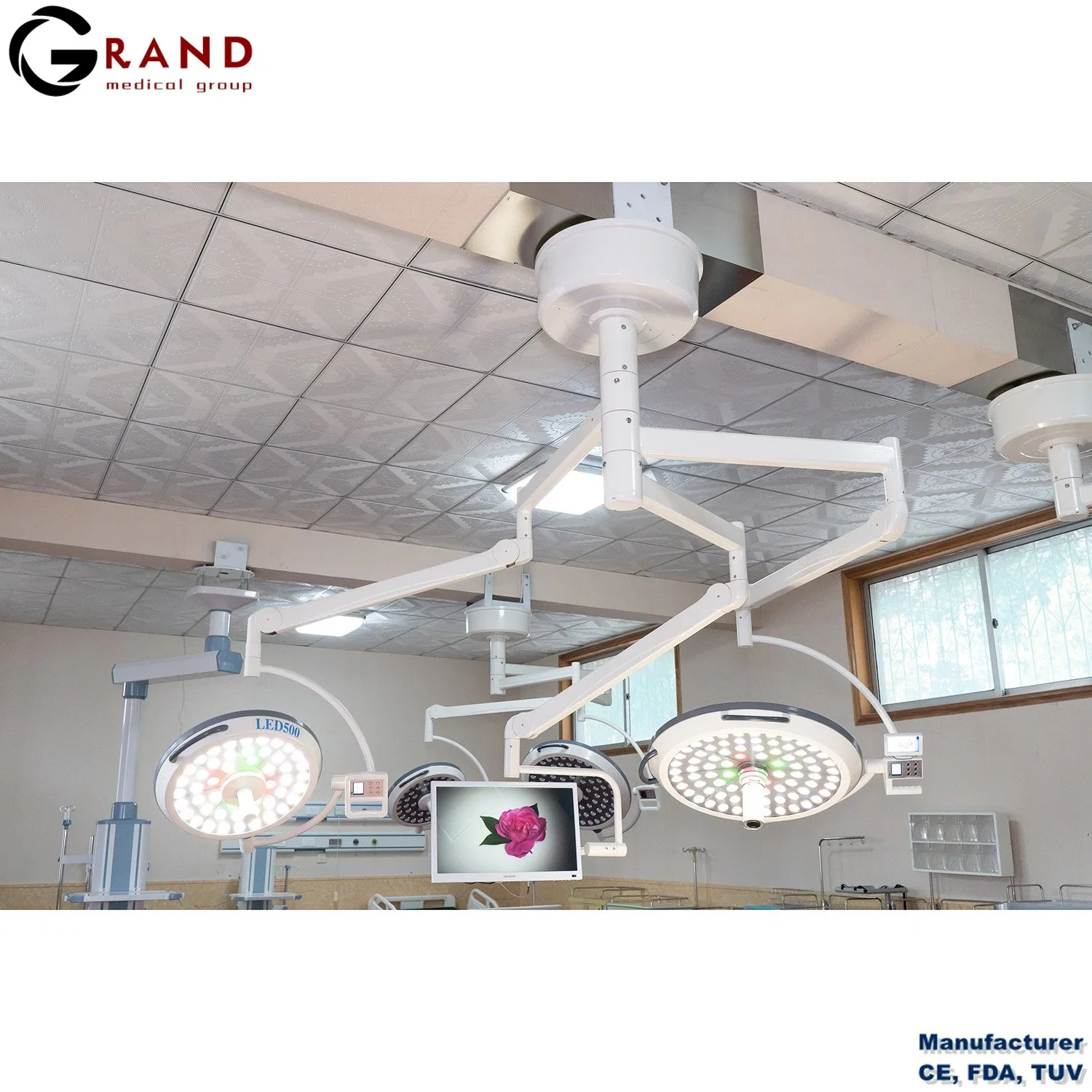 Digital Controlled LED Light Intensity with 10 Grades of Brightness and Automatic Memory Medical hospital Shadowless Surgical Light Lamp