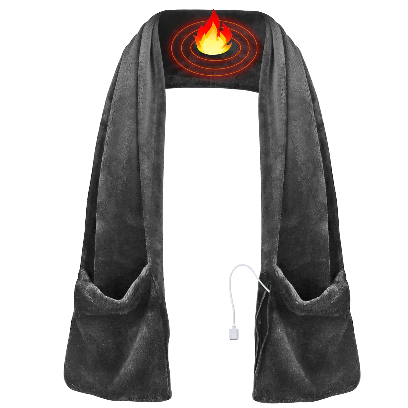 Bufanda Bufanda caliente calentada calentamiento recargable protector de cuello bufanda caliente para el invierno