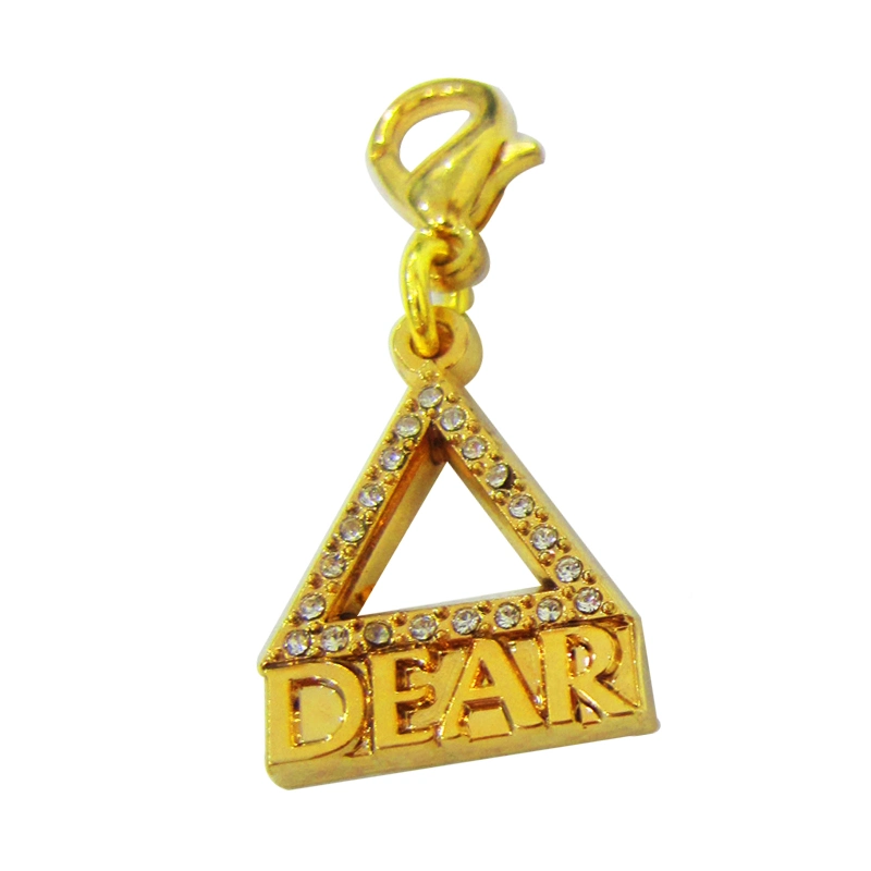 Custom Charm Rectangle-Shaped Jewelry Deep Engraved Pendant Wholesale/Supplier Gift (Charm-12)