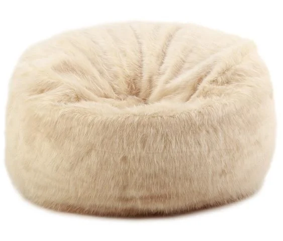 Внутренняя мебель выписка Fur пенный стул чехол Custom комфортный мягкий FAUX Fur Beanbag Пенный стул