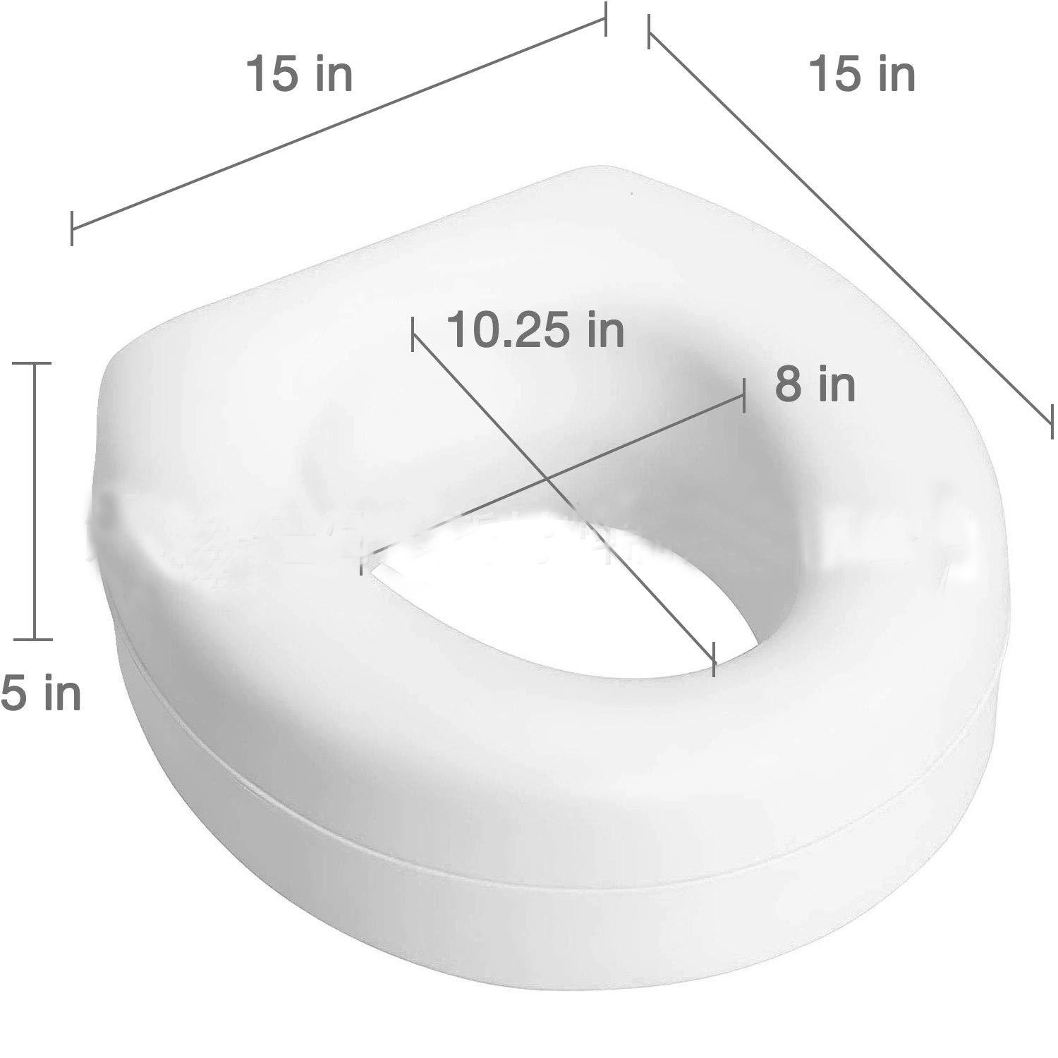 Comfortable Soft PU Elevated Toilet Seat Riser for The Elderly People