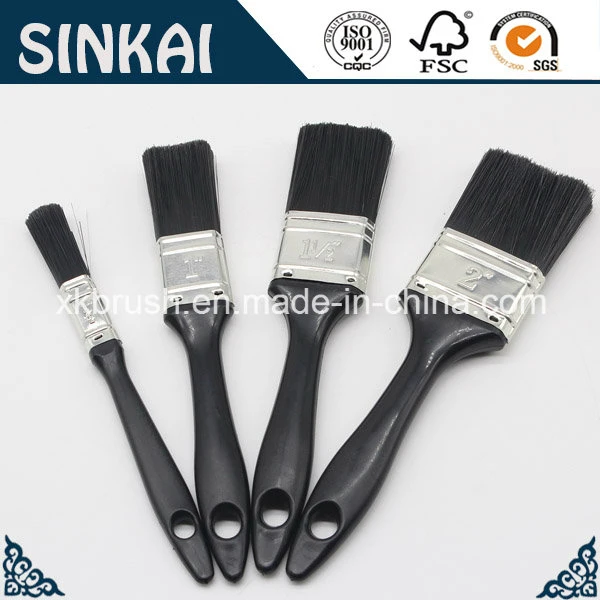 Nylon Paint Brush with Black Plastic Handle